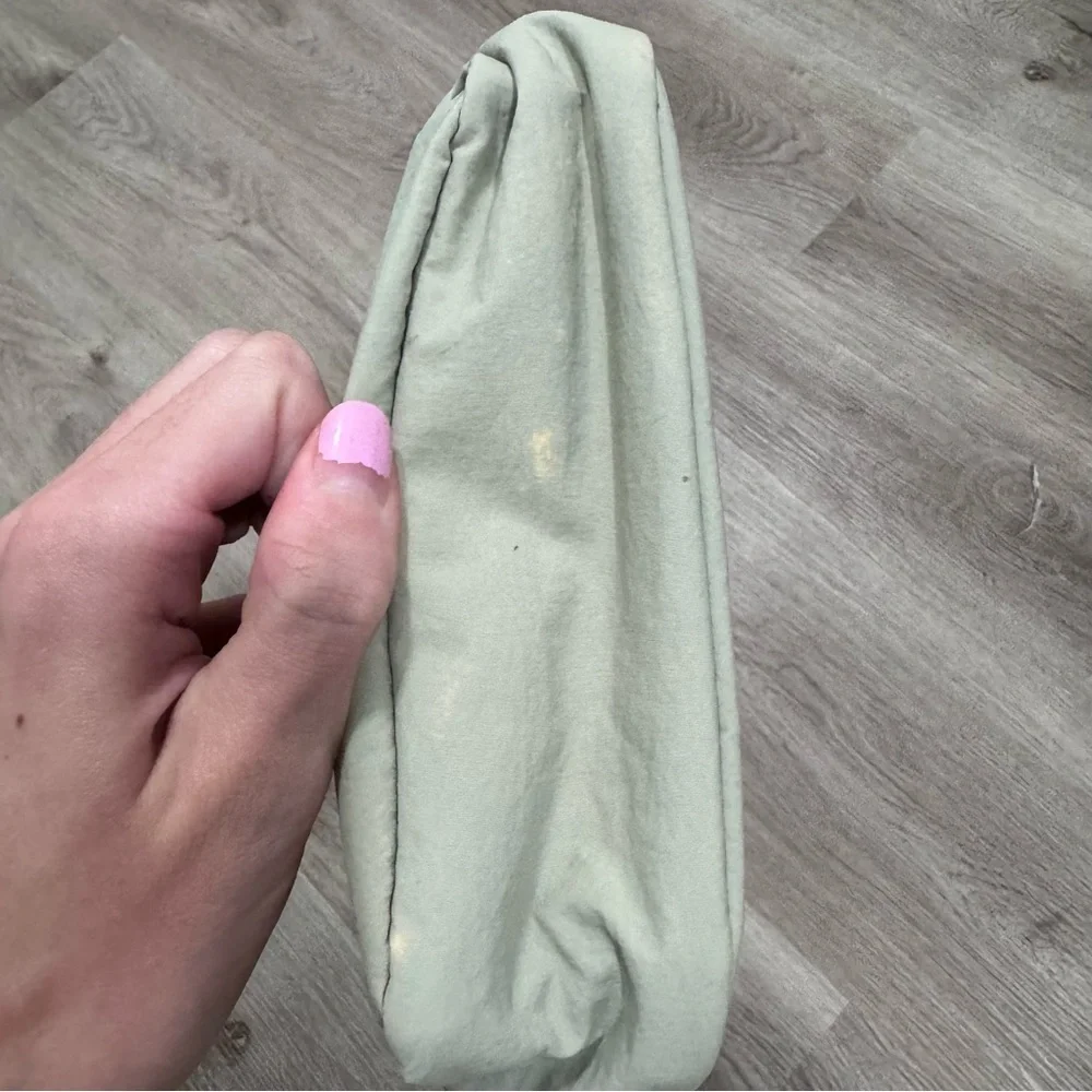 Lululemon Athletica Go Getter Pouch Mini Gray Sage Bag STAINED BLEACHED